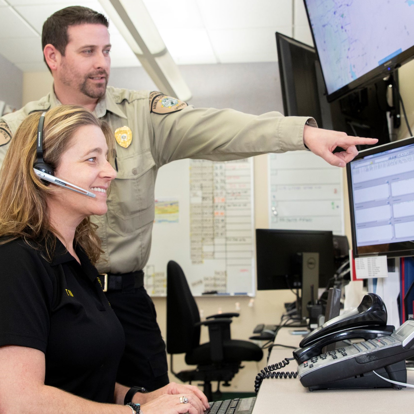 Employees in dispatch.