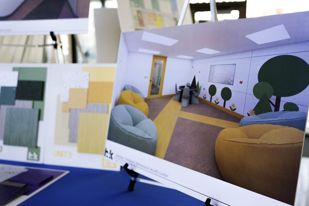 Interior construction view at the behavioral health center