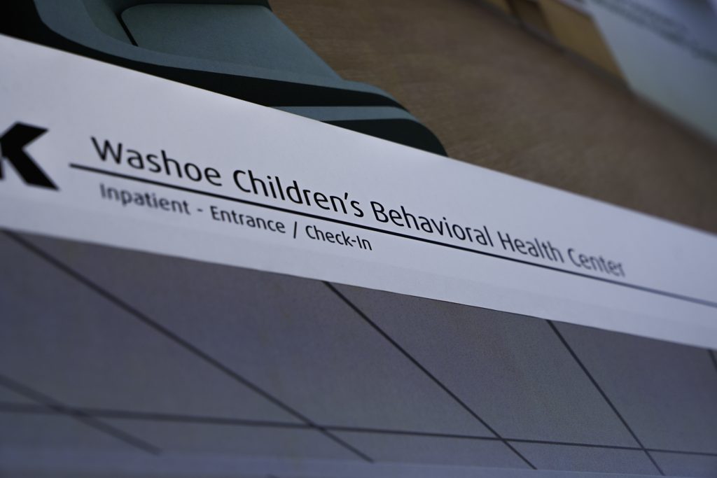 Signage at the behavioral health center project site