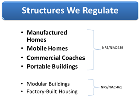 Structures We Regulate
