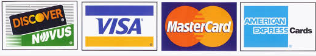Visa, MasterCard, Discovery, American Express