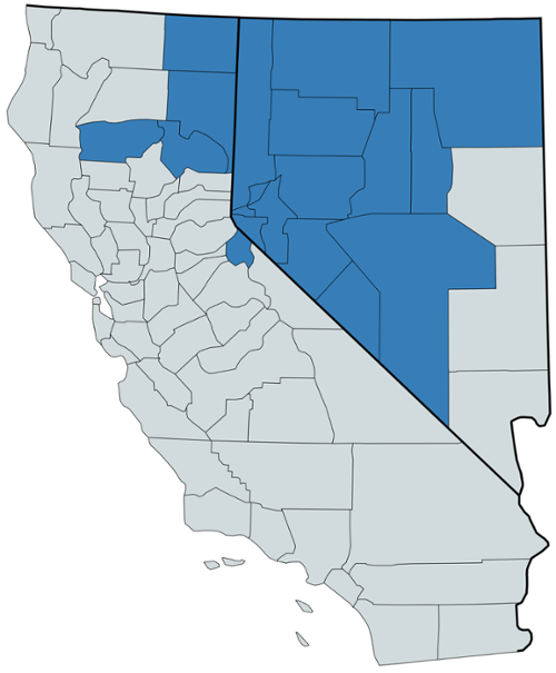 Washoe County Regional Medical Examiner's Office Service Area Map