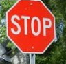 Traffic sign and stripe condition image