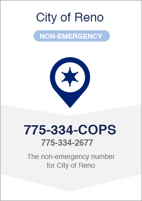 Non-emergency City of Reno 775-334-2677