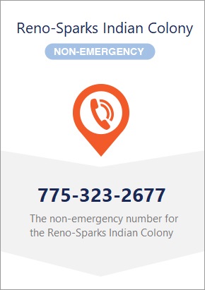 Non-emergency Reno-Sparks Indian Colony 775-323-2677