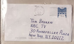 Picture of Tom Brokaw anthrax letter