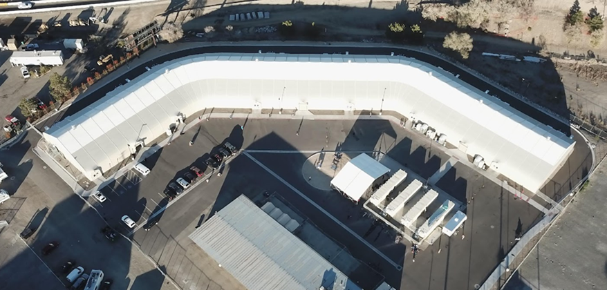 Aerial view of Nevada Cares Campus
