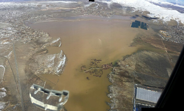 aerial photo of Lemmon Valley flooding