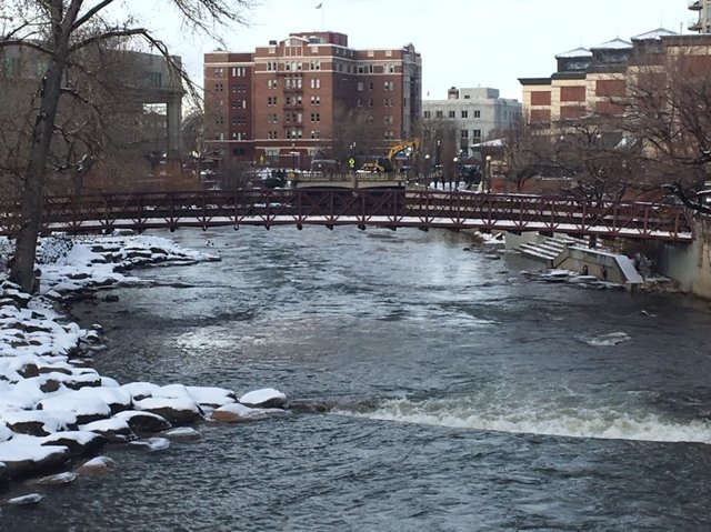 truckee river in downtown reno