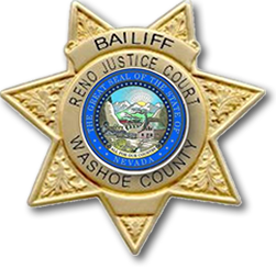 Image of the Reno Justice Court Bailiff's Badge.
