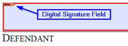 Image of signature indicator.